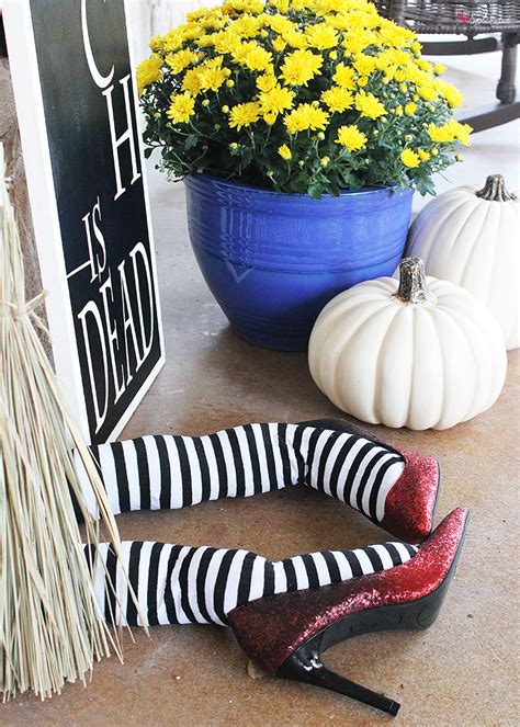 Get creative with your Halloween decorations: bouncy witch legs edition